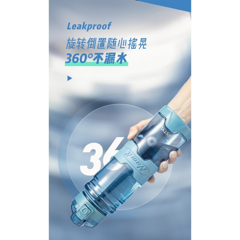 UPSTYLE運動水壺透明系列 tritan進口材質 時尚運動水壺 大容量水壺隨身瓶 直飲式水壺交換禮物便攜水壺健身水壺-細節圖3