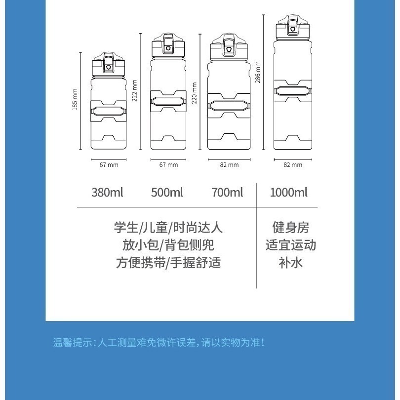 【限時購】UPSTYLE運動水壺透明系列 tritan進口材質 時尚運動水壺 大容量隨身瓶 直飲式水壺便攜水壺健身水壺-細節圖11