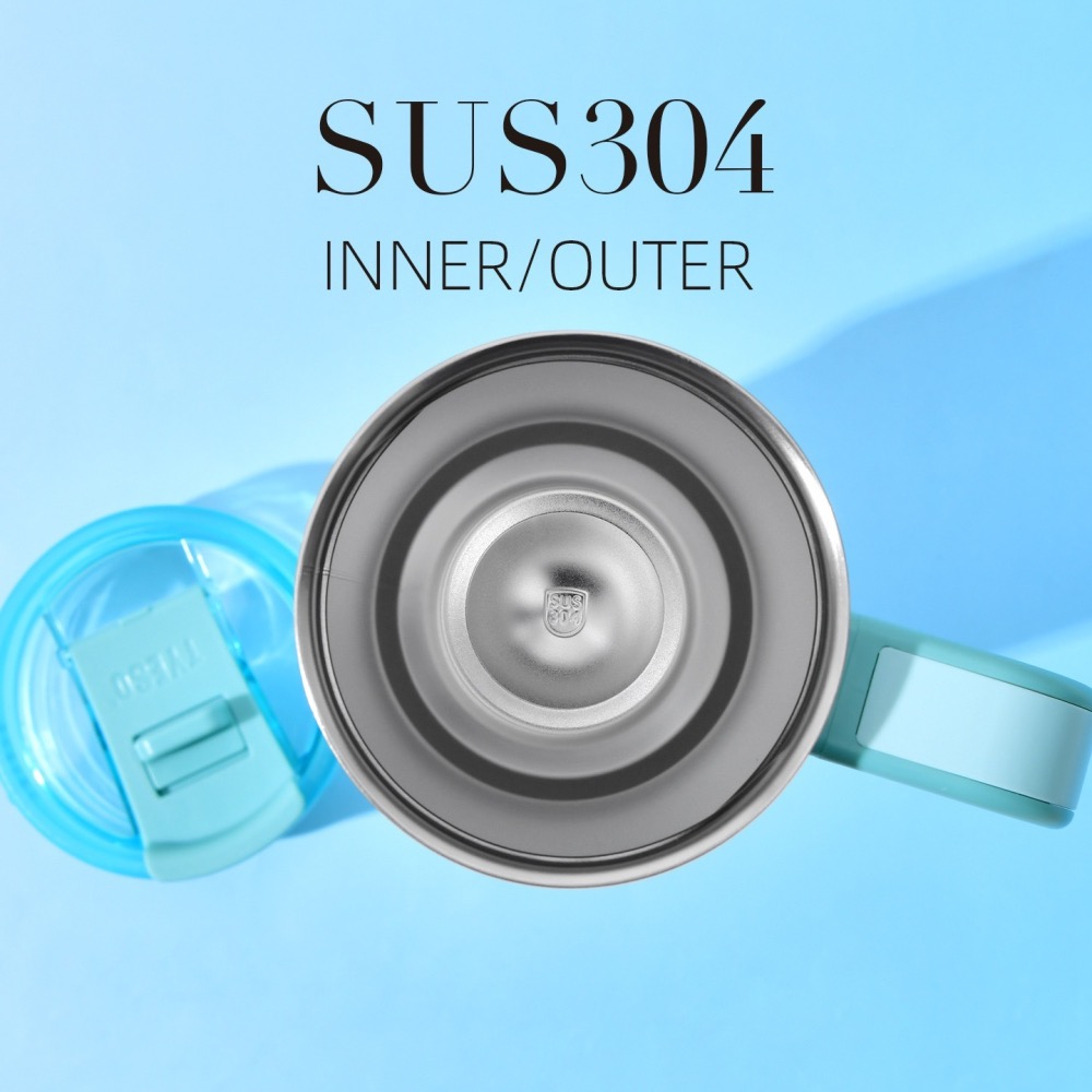 新款速發 TYESO花卉系列手把冰霸杯 304不鏽鋼900ml手柄保溫杯 旋轉杯蓋雙飲吸管保溫杯 車載咖啡杯-細節圖4