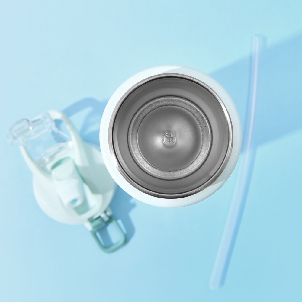 【限時購】 TYESO花卉系列304不鏽鋼吸管保溫杯 750ml戶外運動手提登山保溫壺 環保隨行咖啡杯 一鍵彈蓋車載杯-細節圖5