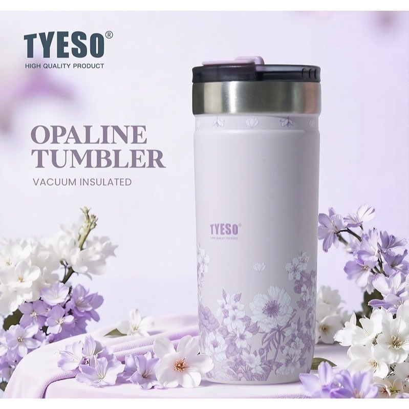 【限時購】TYESO花卉系列保溫杯 提手雙飲冰霸杯 彈蓋吸管保溫杯 手把奶茶杯 環保隨行保溫運動水壺 保溫保冷車載咖啡杯-細節圖9