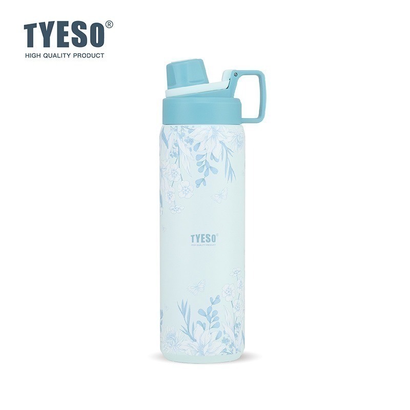 【限時購】TYESO花卉系列保溫杯 提手雙飲冰霸杯 彈蓋吸管保溫杯 手把奶茶杯 環保隨行保溫運動水壺 保溫保冷車載咖啡杯-規格圖10