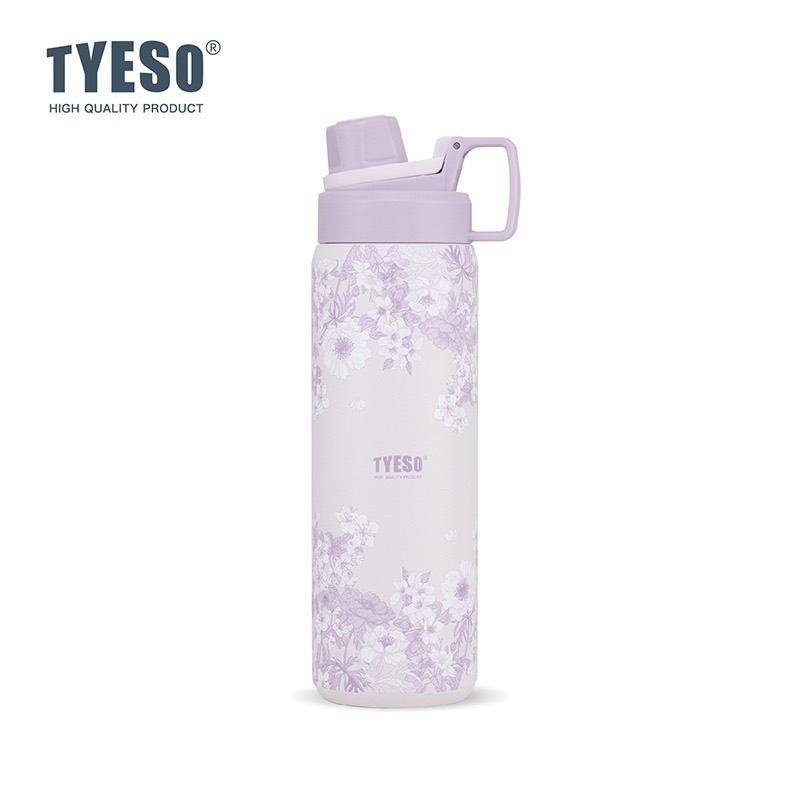 【限時購】TYESO花卉系列保溫杯 提手雙飲冰霸杯 彈蓋吸管保溫杯 手把奶茶杯 環保隨行保溫運動水壺 保溫保冷車載咖啡杯-規格圖10