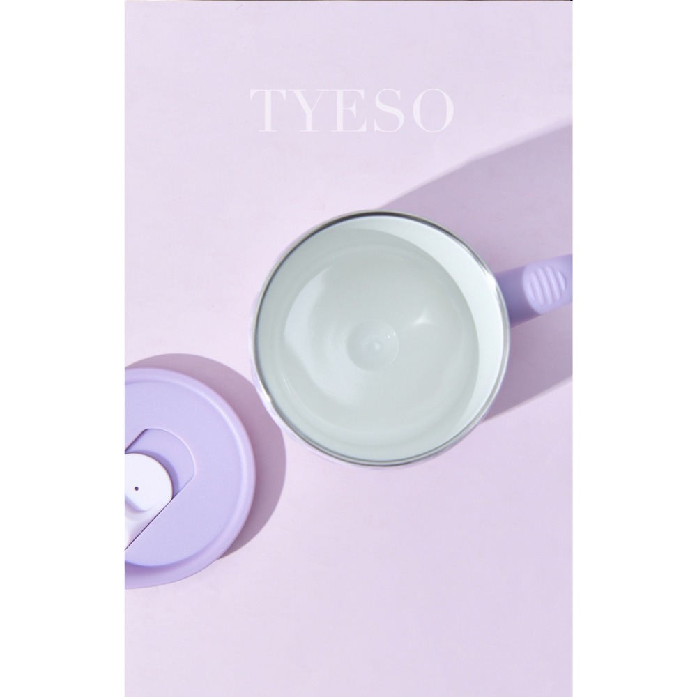 TYESO花卉系列304陶瓷塗層不鏽鋼咖啡杯 355ml不鏽鋼保溫大肚馬克杯 露營馬克杯泡茶杯 環保杯牛奶杯 磨砂保溫杯-細節圖8