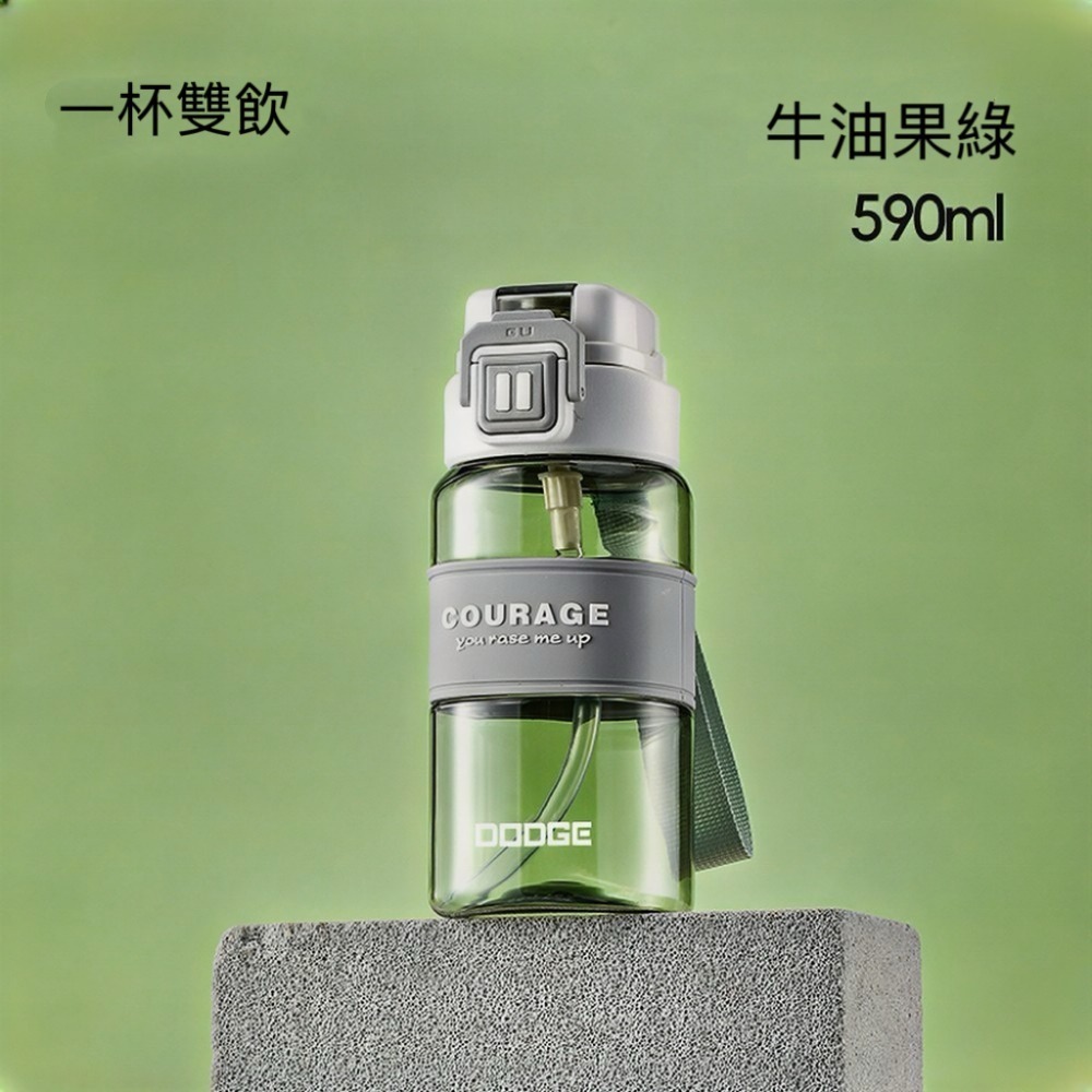 【限時購】道奇正棱tritan運動雙飲水壺 590ml/820ml手提運動水壺 健身隨身水杯 戶外運動隨身壺 環保水壺-規格圖11