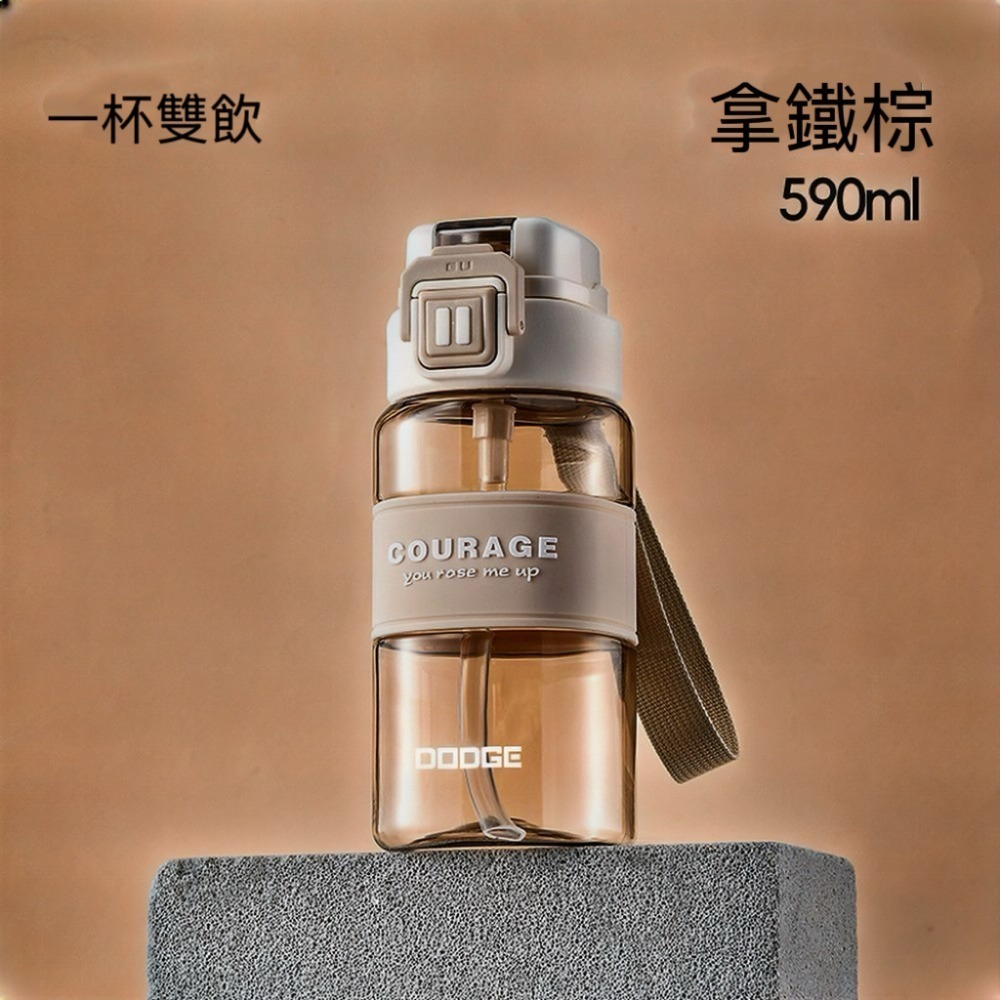 【限時購】道奇正棱tritan運動雙飲水壺 590ml/820ml手提運動水壺 健身隨身水杯 戶外運動隨身壺 環保水壺-規格圖11