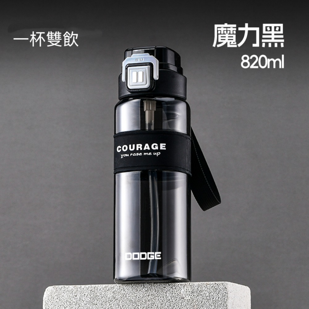 【限時購】道奇正棱tritan運動雙飲水壺 590ml/820ml手提運動水壺 健身隨身水杯 戶外運動隨身壺 環保水壺-規格圖11