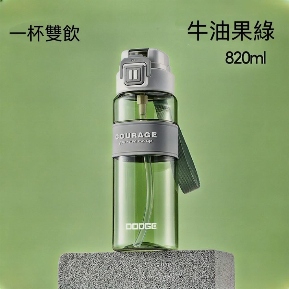 【限時購】道奇正棱tritan運動雙飲水壺 590ml/820ml手提運動水壺 健身隨身水杯 戶外運動隨身壺 環保水壺-規格圖11