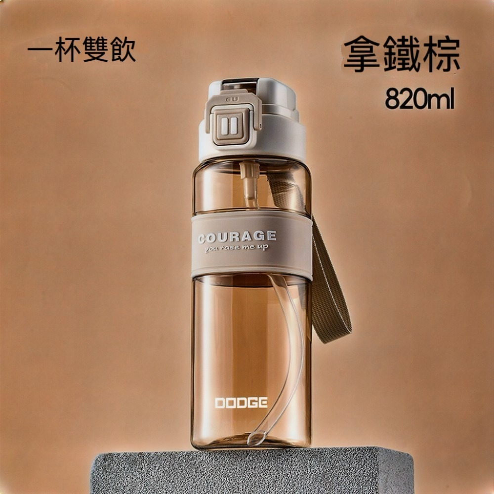 【限時購】道奇正棱tritan運動雙飲水壺 590ml/820ml手提運動水壺 健身隨身水杯 戶外運動隨身壺 環保水壺-規格圖11