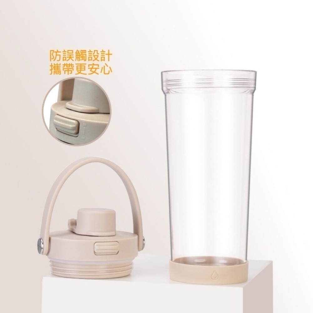 【限時購】麥果新款tritan吸管杯 850ml大孔徑可吸珍珠奶茶杯 一杯雙飲手提彈跳開蓋吸管手搖茶杯 車載環保隨行杯-細節圖5