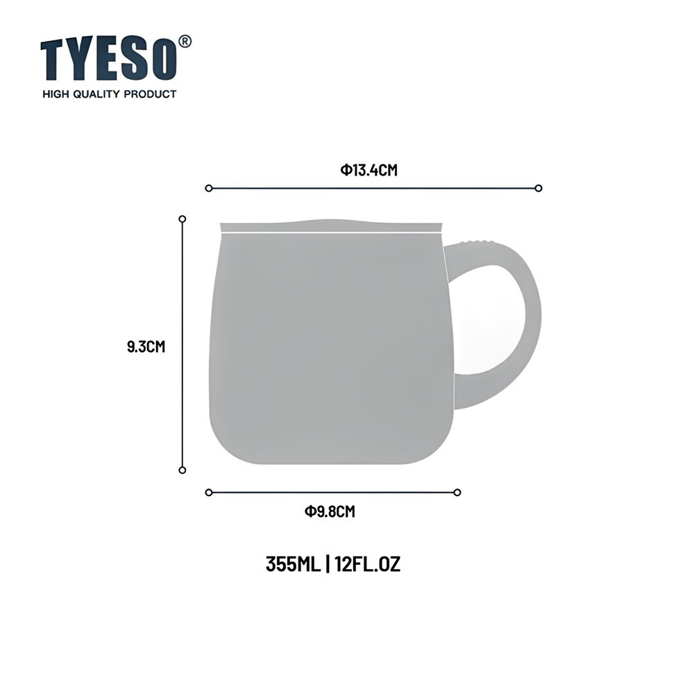 TYESO 新品 泰碩大肚馬克杯陶瓷內膽355ml 304不鏽鋼保溫杯高顏值陶瓷涂層內膽咖啡杯 帶蓋高顏值茶杯咖啡杯-細節圖8