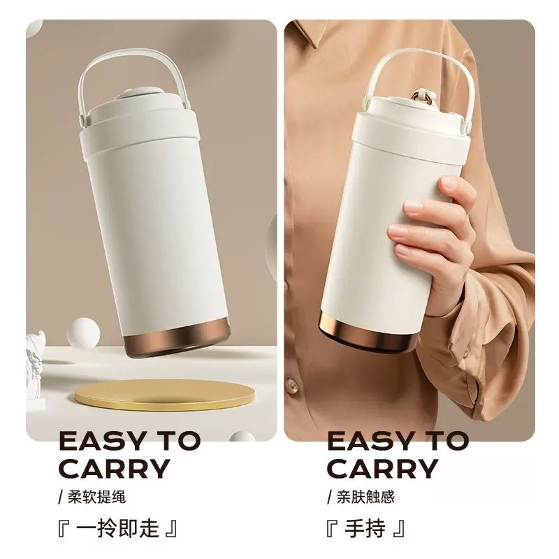 【限時購】三飲式陶瓷內膽保溫杯 500ml/750ml不鏽鋼咖啡杯 手提陶瓷塗層環保隨行杯 附吸管保溫咖啡杯 車載杯-細節圖9