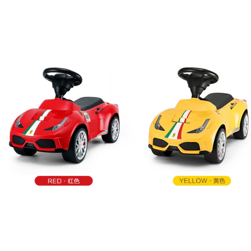 法拉利Ferrari 488 GTE原廠授權助步車學步車滑步車push bike玩具車嚕嚕車妞妞車RASTAR黃色紅色