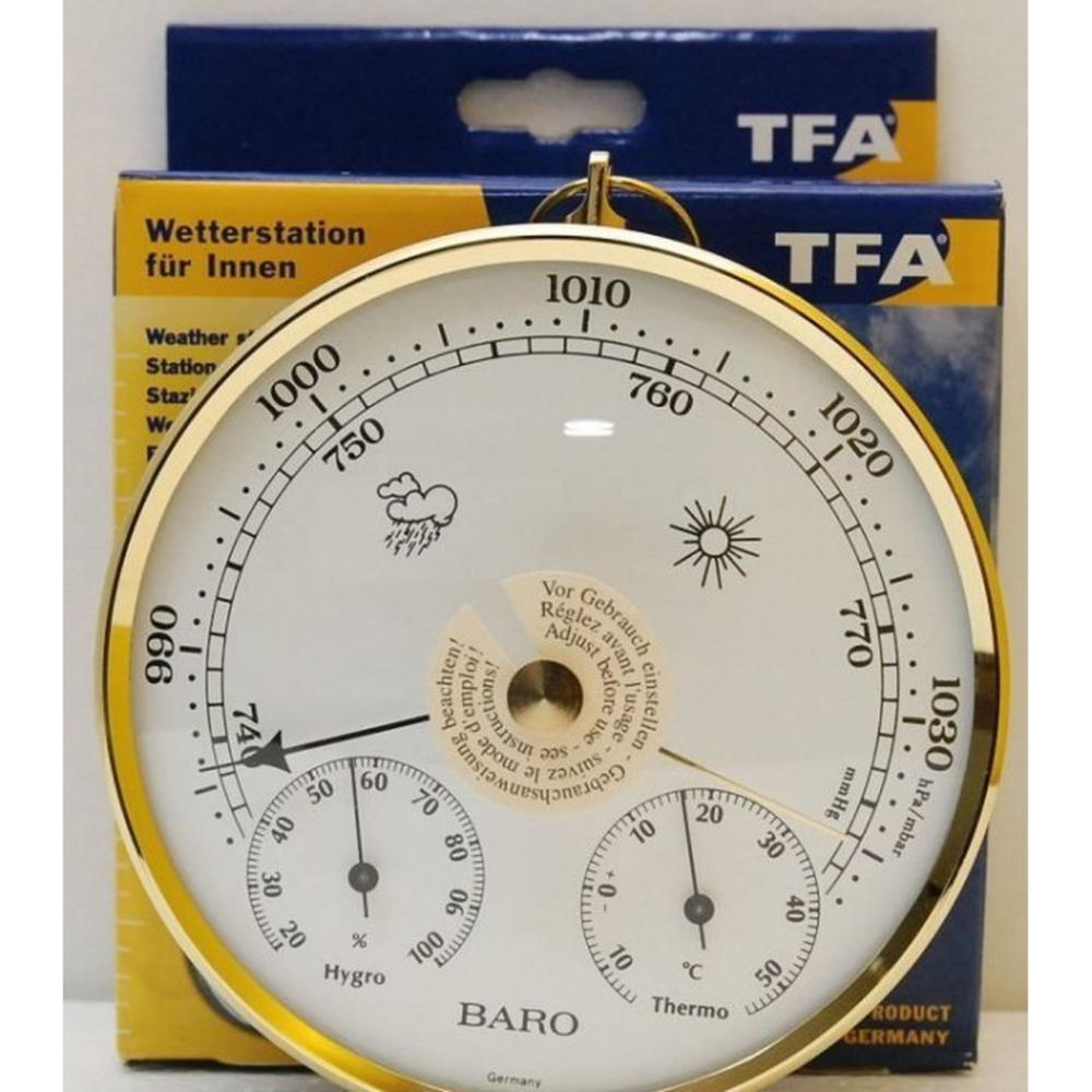 德國 指針式 高級 大氣壓力計 大氣壓力表 TFA 西德溫濕度計溫度計濕度計大氣壓力表大氣壓力錶BARO