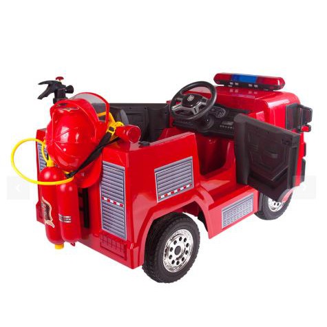 2.4G遙控/自駕消防車 SX1818 單人雙驅消防電動車兒童電動消防車大型遙控車遙控消防車消防童車 附水槍帽子滅火器-細節圖5