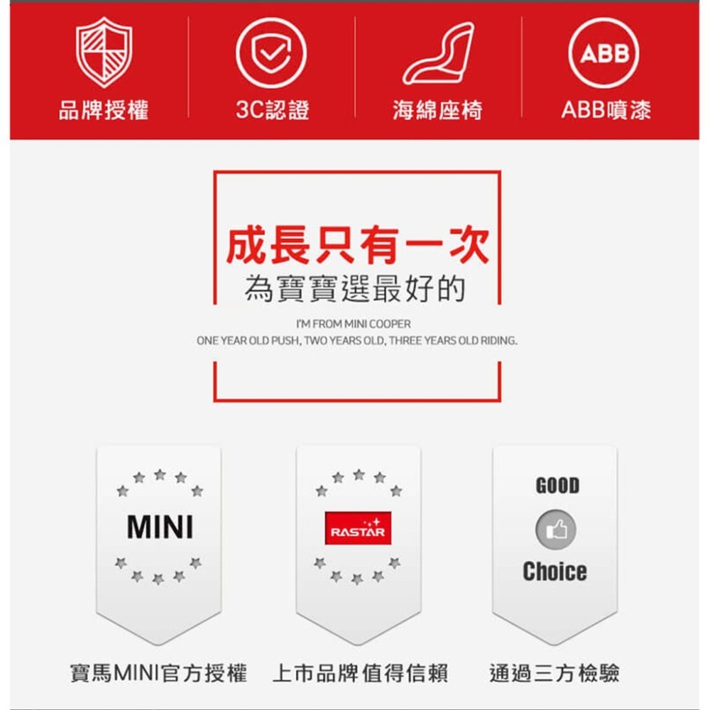 英國 MINI COOPER原廠正版授權開拓者自行車16吋16＂前後擋泥板越野腳踏車兒童三輪車越野型兒童自行車 紅色藍色-細節圖3