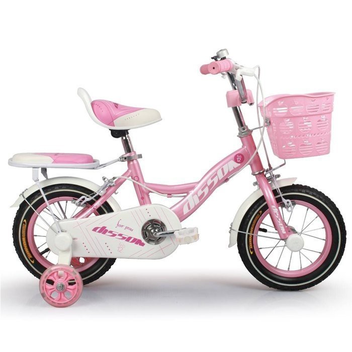 CHING-CHING親親12＂12吋 小淑女小蜜蜂兒童腳踏車童車兒童自行車輔助輪橡膠胎充氣胎打氣胎粉紅色粉色黃色淑女車-細節圖2