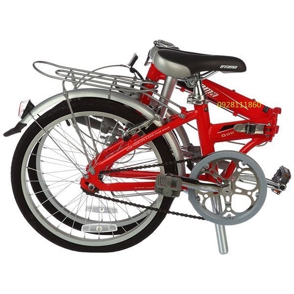 歐亞馬OYAMA 20吋6段式鋁合金折疊車折疊腳踏車小折小摺GOD HORSE神馬 M100-R1(紅黑白)-細節圖4