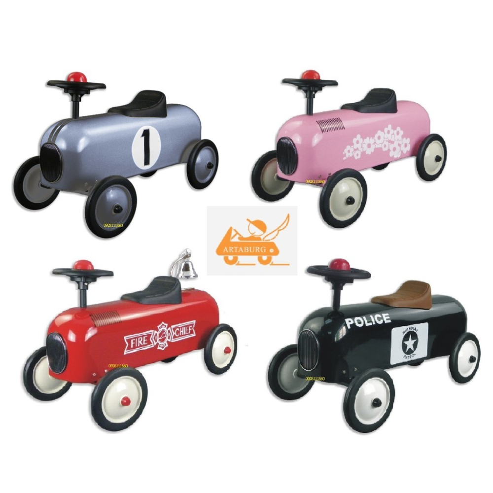 骨董車寶寶滑步平衡車復古車Artaburg賽車警車消防車助步車學步車滑步車push bike玩具車嚕嚕車妞妞車划步車-細節圖2