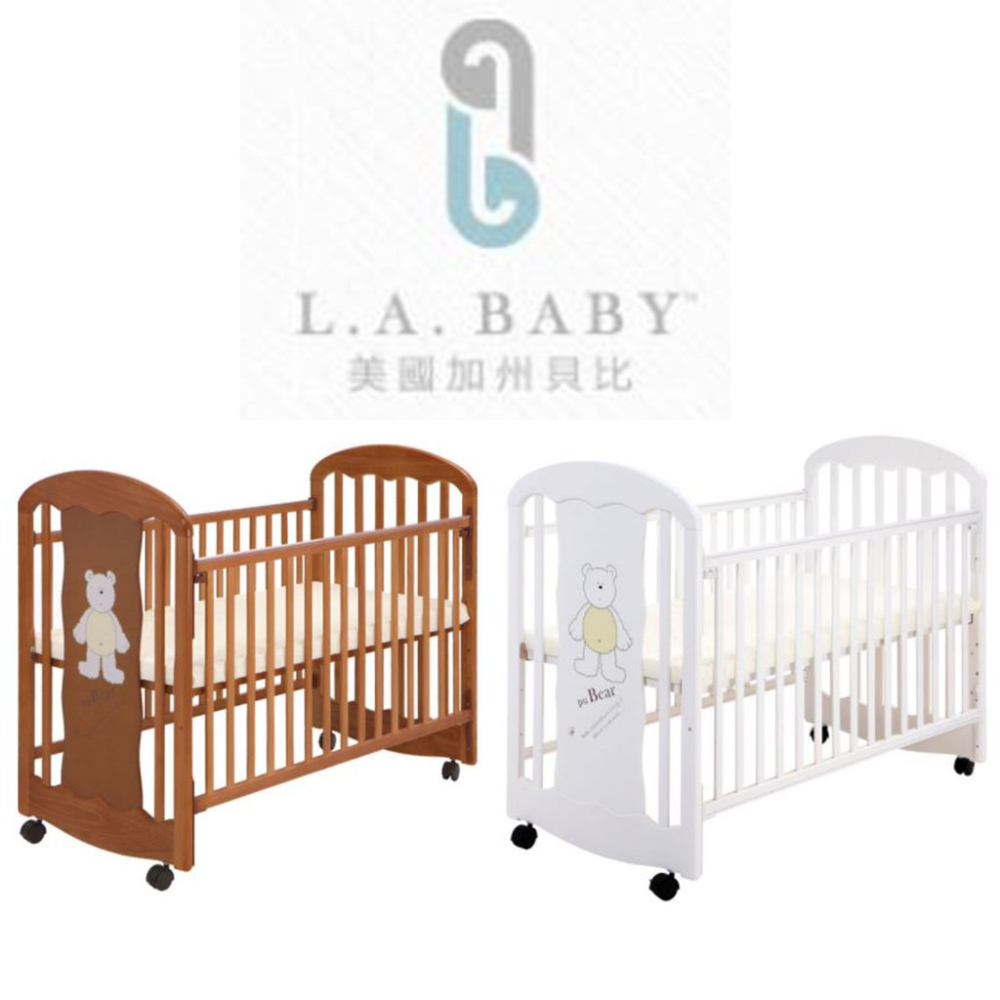 美國L.A.BABY Carolina Crib 卡羅萊納嬰兒中床/嬰兒木床/實木嬰兒床 BC-16010 幼兒床寶寶床