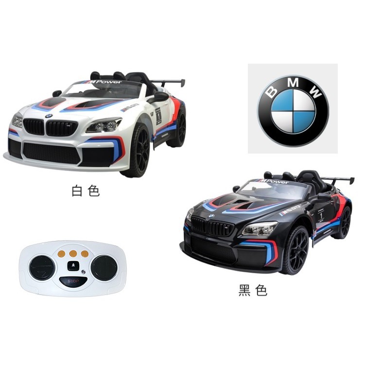 BMW M6 GT3限量優惠原廠授權寶馬兒童乘坐電動車遙控電動車軟胎2.4g搖控童車皮椅雙驅雙馬達兒童超跑有搖擺-細節圖2