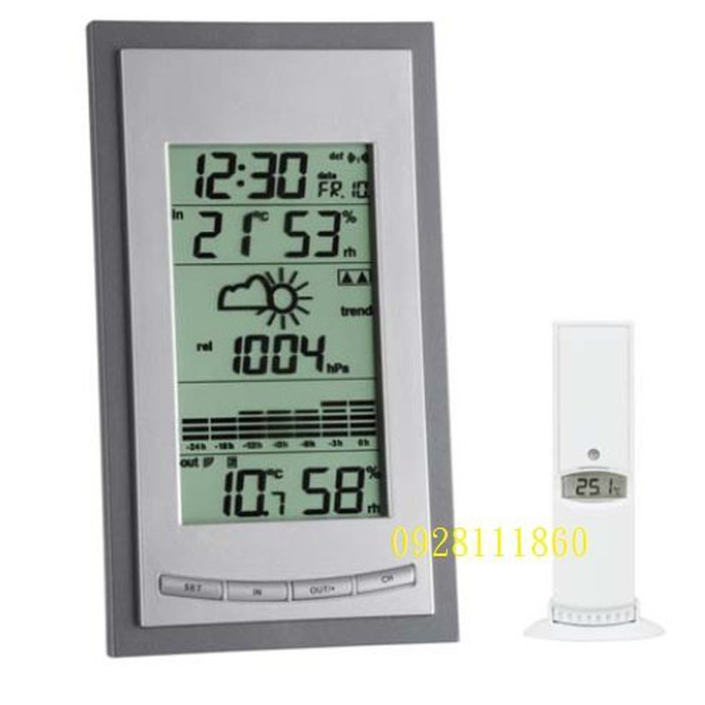 德國TFA大氣壓力計無線氣象站DIVA Plus時鐘溫溼度hpa氣象預報A9ST-35107810IT室內室外溫濕度溫度-細節圖2