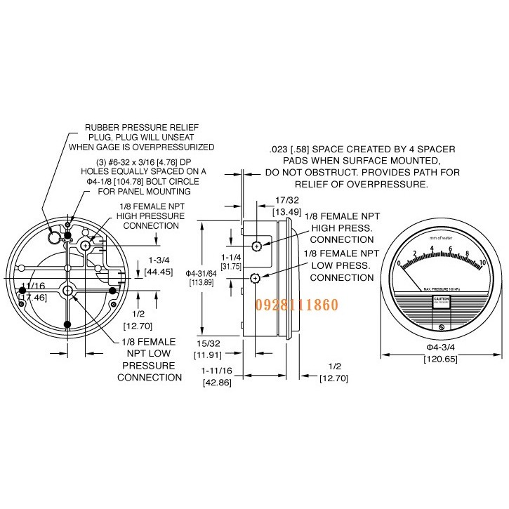 台灣製壓差計差壓計微差壓表連成錶微壓差表微差壓錶微壓差錶壓力錶壓力表負壓表真空計真空表真空錶pressure gauge-細節圖3