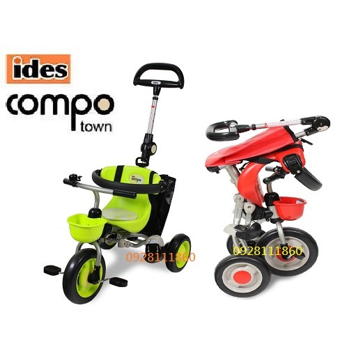 日本 ides 第三代新寶寶摺疊三輪背包車揹包車附背包 輕易摺疊 外出方便摺疊三輪車腳踏車後推三輪車(可參考史崔克三輪車-細節圖2