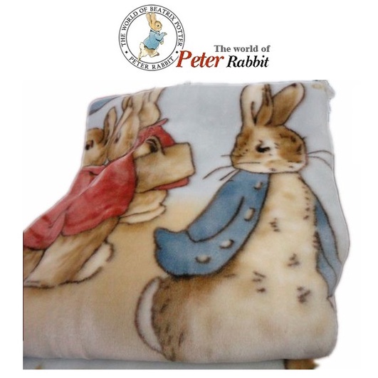 日本原裝進口Made in Japan雙人180*230cm日本製彼得兔毛毯Peter Rabbit 毛毯 比得兔毛毯-細節圖3