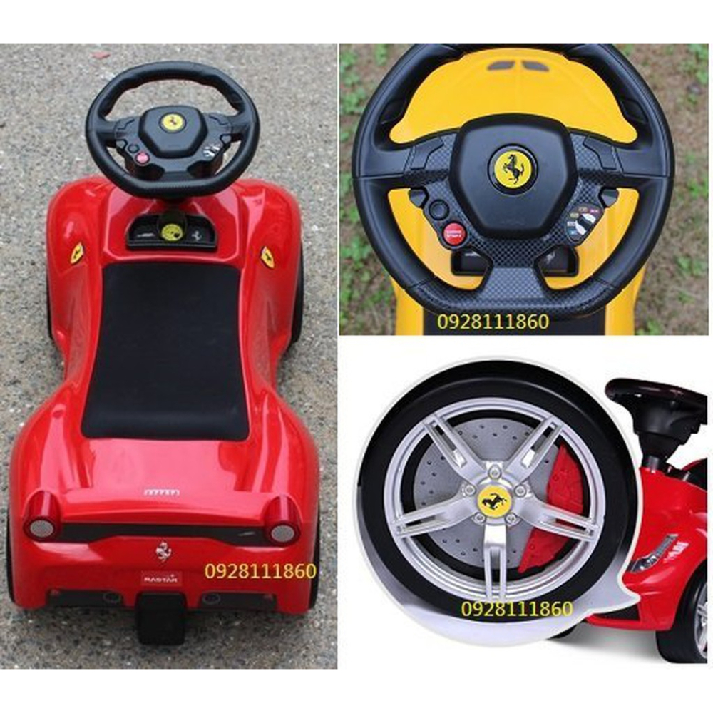 法拉利Ferrari 458原廠授權助步車學步車滑步車push bike玩具車嚕嚕車妞妞車滑板車黃色紅色-細節圖3