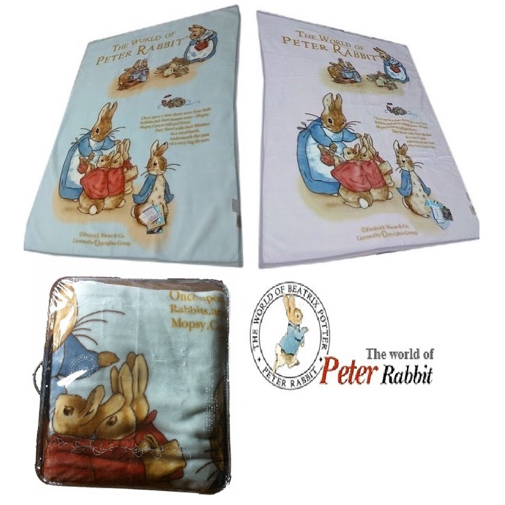 Made in Japan雙人180*230cm日本製彼得兔毛毯Peter Rabbit 日本原裝進口毛毯 比得兔毛毯-細節圖3