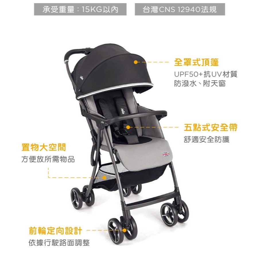 送雨罩 奇哥 Joie Fluri™ 輕便手推車 秒縮車 秒收嬰兒 手推車 嬰兒車 嬰兒推車 高景觀推車-細節圖4
