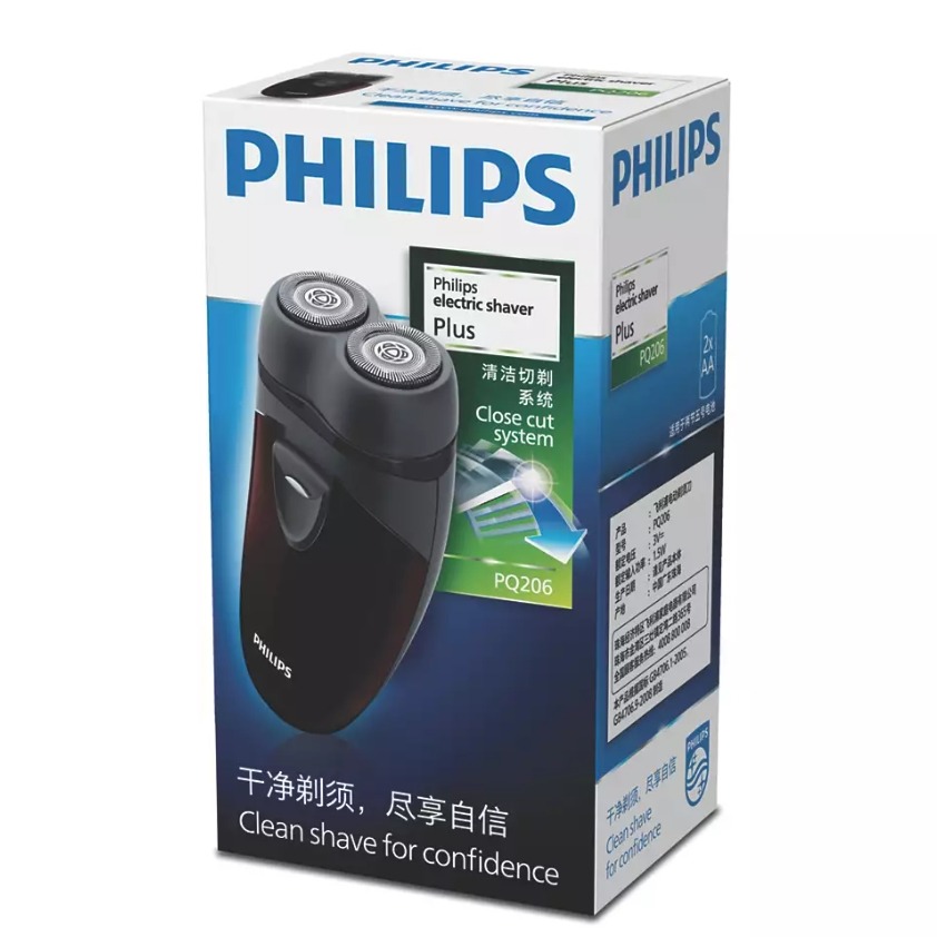 【入門首選】PHILIPS飛利浦 PQ206 電池式 雙刀頭電動刮鬍刀 使用兩顆 AA 電池 無需充電 入門款刮鬍刀-細節圖6