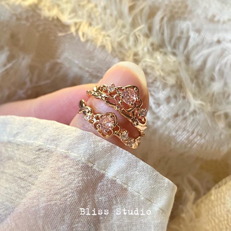 925銀玫瑰金公主戒指五彩鑽石皇冠鑽戒 開口式五色 白雪公主小美人魚愛麗兒樂佩灰姑娘貝兒-細節圖9