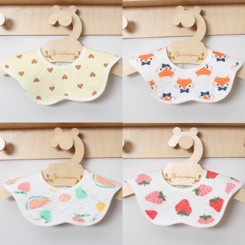 【團購商品】 OLLY｜防水口水巾 （6層紗 - 圓形 / 3層紗 - 花形）-細節圖2