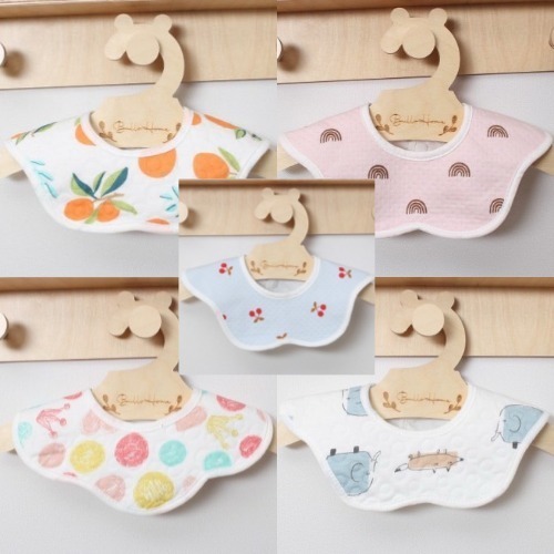 【團購商品】 OLLY｜防水口水巾 （6層紗 - 圓形 / 3層紗 - 花形）-細節圖3