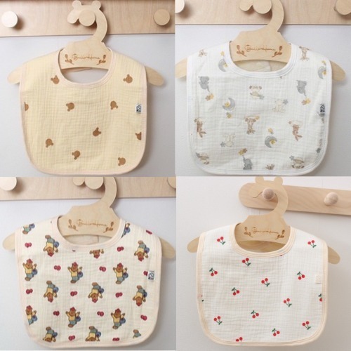 【團購商品】 OLLY｜防水口水巾 （6層紗 - 圓形 / 3層紗 - 花形）-細節圖4