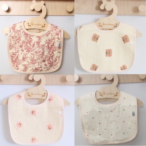 【團購商品】 OLLY｜防水口水巾 （6層紗 - 圓形 / 3層紗 - 花形）-細節圖5