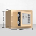 免運 電子保險箱 小型機械存錢罐 迷你電子密碼箱 投幣櫃保管箱 保險櫃儲物櫃 辦公室防盜箱 金庫鐵 密碼櫃C5053-規格圖9