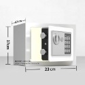 免運 電子保險箱 小型機械存錢罐 迷你電子密碼箱 投幣櫃保管箱 保險櫃儲物櫃 辦公室防盜箱 金庫鐵 密碼櫃C5053-規格圖9