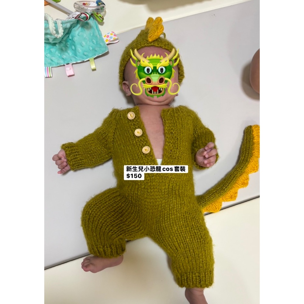 二手新生兒恐龍造型服-規格圖1