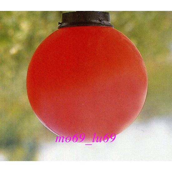 ~萊特小舖~(含稅附發票)8吋紅色壓克力圓球吸頂燈 門柱燈可裝警察局.警衛室.守望相助亭-規格圖2