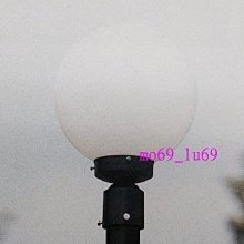 ~萊特小舖~(含稅附發票)台灣製造8.10吋圓球形門柱燈.立燈 燈罩有白色與黃色兩色可挑選-規格圖2