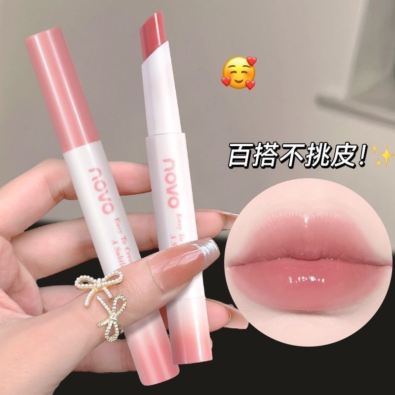 ✨台灣現貨 公司正品 💄NOVO魅色透潤水光口紅(滋潤、保濕、防水、不掉色)秋冬顯白 學生平價好物❤️-細節圖10