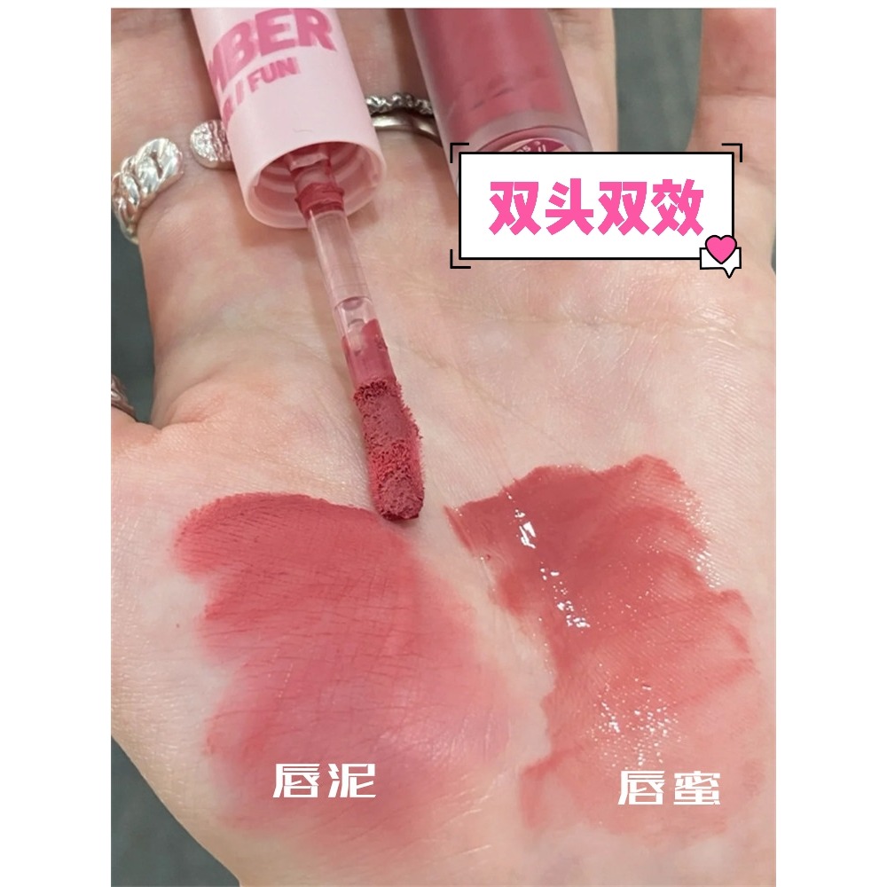 ✨台灣現貨 公司正品 Cappuvini卡泡維妮 雙頭唇釉唇泥 鏡面水光口紅 不掉色持久 平價學生唇蜜 小眾品牌-細節圖5