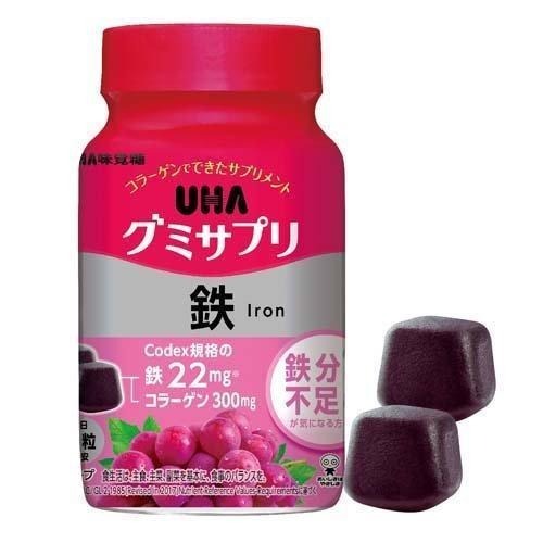 ✨現貨 - 📦日本🍇UHA 鐵質軟糖（葡萄口味）👉1包&1罐 / 20&30日份-細節圖2