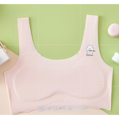 冰絲學生內衣 女童内衣冰絲無痕學生內衣發育期內衣 固定薄棉墊 中長版小背心 兒童發育期 發育內衣 兒童內衣 女童內衣 成-規格圖5