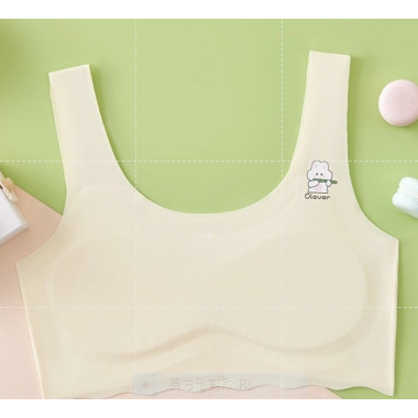 冰絲學生內衣 女童内衣冰絲無痕學生內衣發育期內衣 固定薄棉墊 中長版小背心 兒童發育期 發育內衣 兒童內衣 女童內衣 成-規格圖5