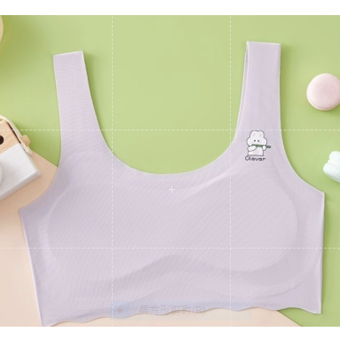 冰絲學生內衣 女童内衣冰絲無痕學生內衣發育期內衣 固定薄棉墊 中長版小背心 兒童發育期 發育內衣 兒童內衣 女童內衣 成-規格圖5