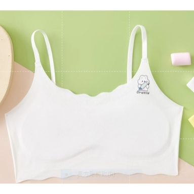 冰絲學生內衣 女童内衣冰絲無痕學生內衣發育期內衣 固定薄棉墊 中長版小背心 兒童發育期 發育內衣 兒童內衣 女童內衣 成-規格圖5